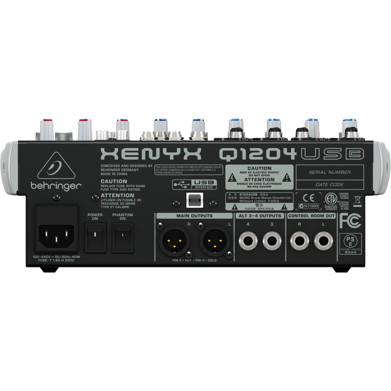 百灵达XENYX Q1204USB调音台