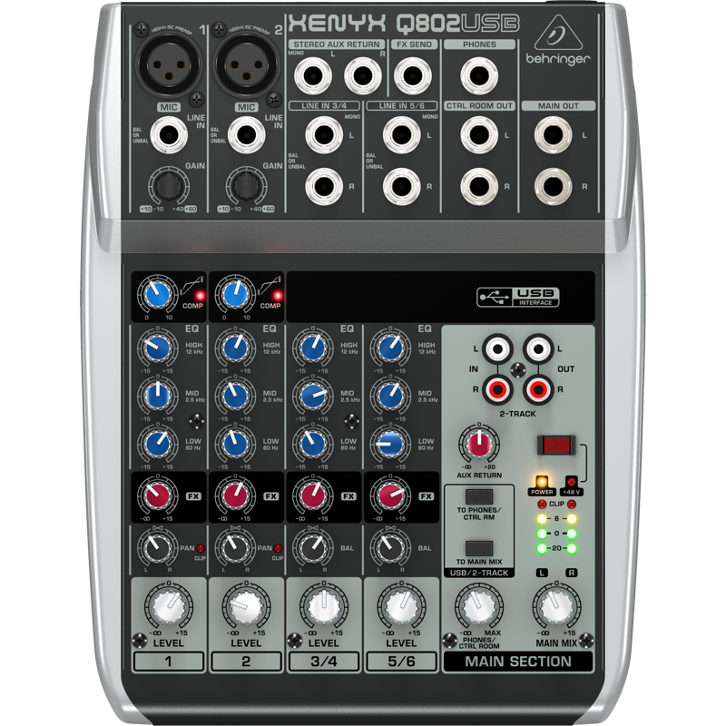 百灵达XENYX Q802USB调音台